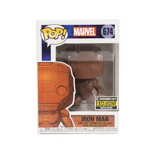 Iron Man Wood Deco Pop! Vinyl Figure - Entertainment Earth Exclusive