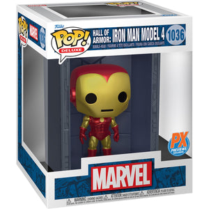 Marvel Iron Man Hall of Armor Iron Man Model 4 Deluxe Funko Pop! Vinyl Figure - Previews Exclusive