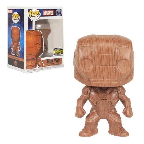 Iron Man Wood Deco Pop! Vinyl Figure - Entertainment Earth Exclusive