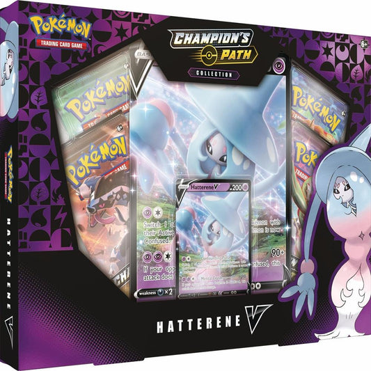 Pokemon Champion's Path Hatterene V Collection Box Set