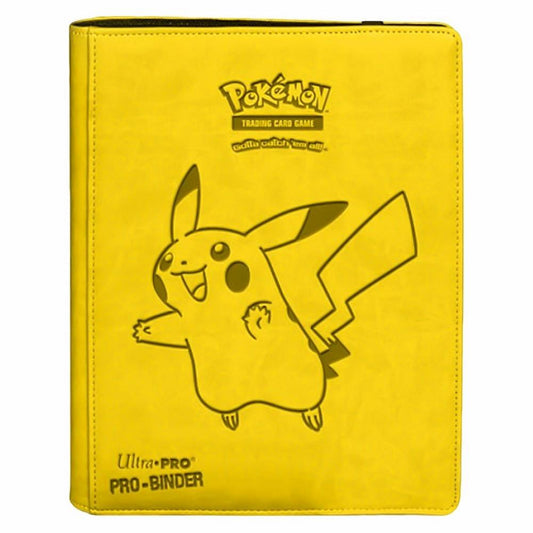 Pokemon Pikachu Premium Pro Binder w/ 9 Pocket Deck Protector Sleeves